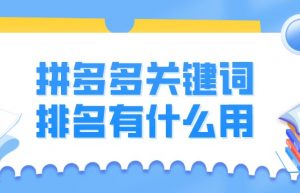 弘辽科技：拼多多关键词排名有什么用？有什么规则？