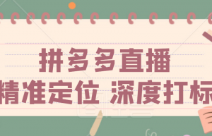 拼多多直播：精准定位用户，迅速拉高转化率