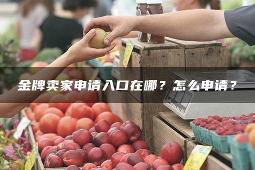 金牌卖家申请入口在哪？怎么申请？